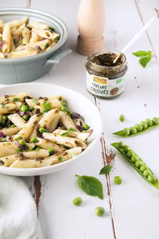 Pâtes au tartare d'algues